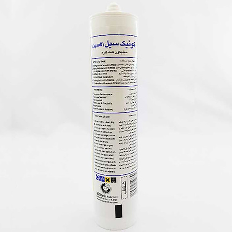 چسب سیلیکون کاسپین مدل shafaf حجم 300 میلی لیتر مجموعه 5 عددی